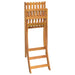 Folding Outdoor Bar Stools 2 Pcs Solid Wood Acacia Tokonn
