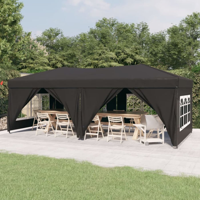 Folding Party Tent with Sidewalls Anthracite 3x6 m Ktpaa