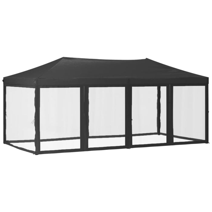 Folding Party Tent with Sidewalls Anthracite 3x6 m Ktppo