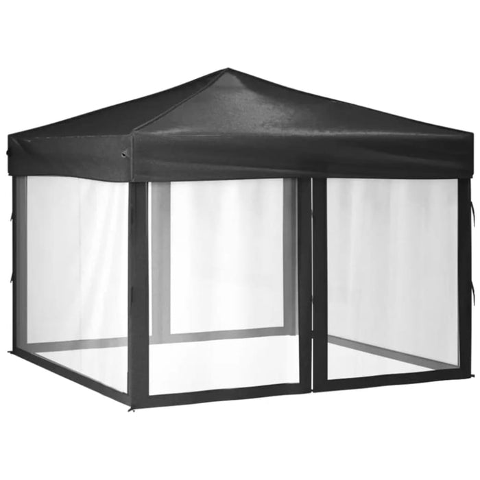 Folding Party Tent with Sidewalls Anthracite 3x3 m Ktptb