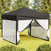 Folding Party Tent with Sidewalls Anthracite 3x3 m Ktptb