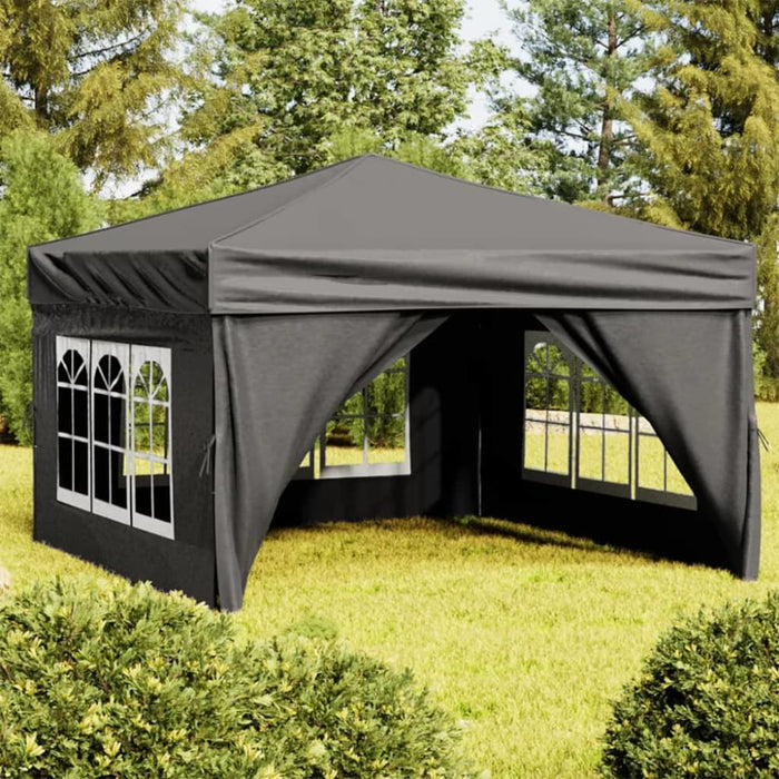 Folding Party Tent with Sidewalls Anthracite 3x3 m Ktpxt