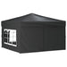 Folding Party Tent with Sidewalls Anthracite 3x3 m Ktpxt
