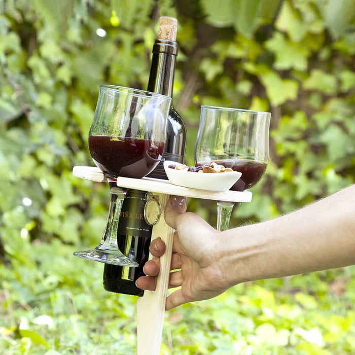 Folding And Portable Wine Table For Outdoors Winnek
