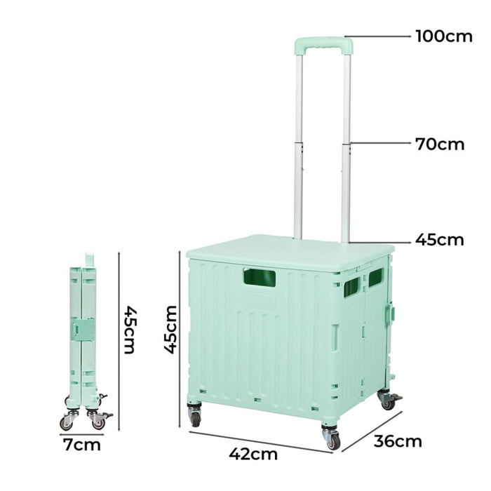 Folding Shopping Trolley Cart Portable Rolling Grocery