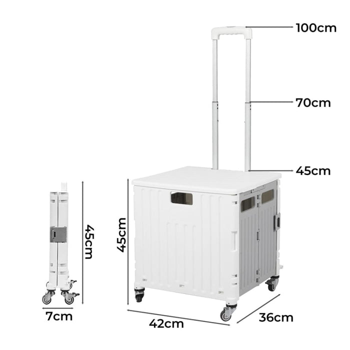 Folding Shopping Trolley Cart Portable Rolling Grocery