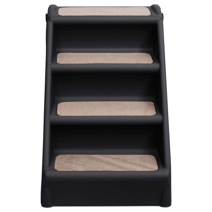 Folding Dog Stairs Black 62x40x49.5 Cm
