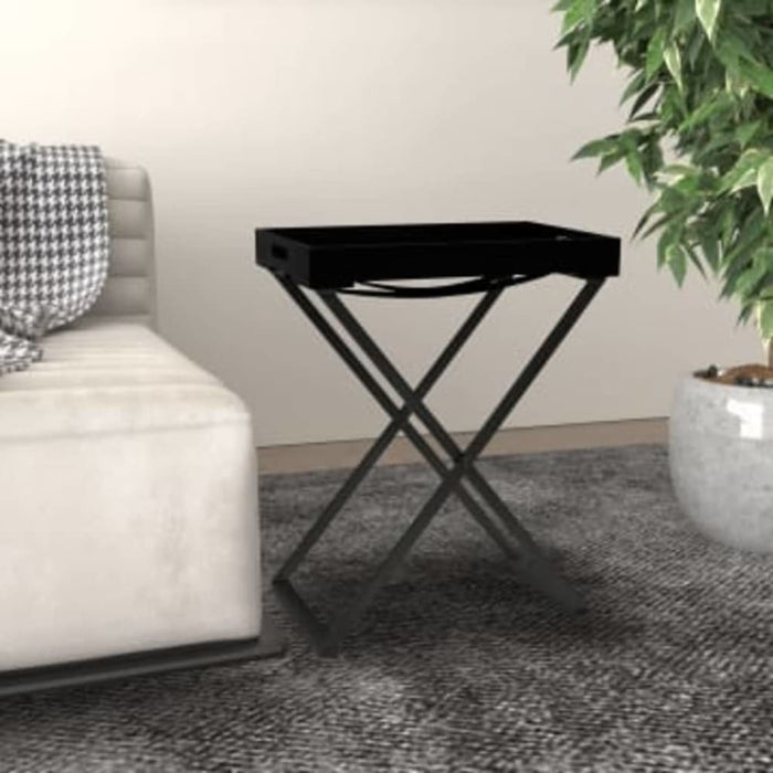 Folding Table Black 48x34x61 Cm Mdf Ttollb
