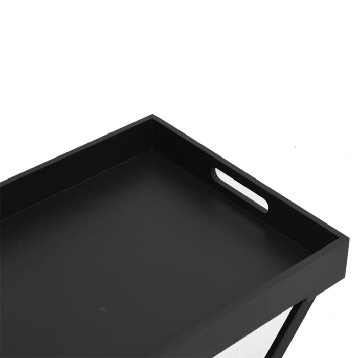 Folding Table Black 48x34x61 Cm Mdf Ttollb