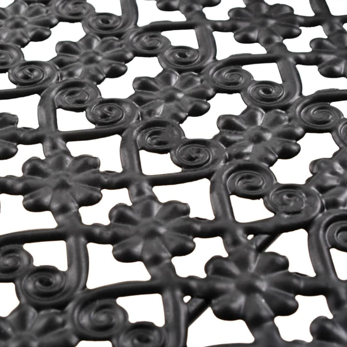 Folding Tea Table Vintage Style Metal 58x35x72 Cm Black