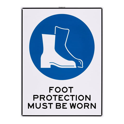 Foot Protection Must be Worn Plastic Sign
