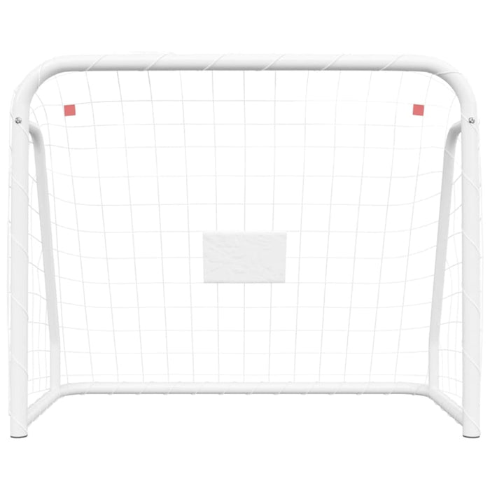 Football Goal With Net White 125x96x60 Cm Steel&polyester