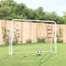 Football Goal With Net White 214x75x152 Cm Steel&polyester