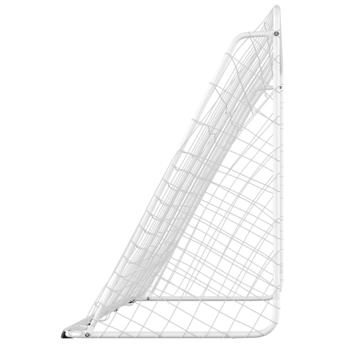 Football Goal With Net White 366x122x182 Cm Steel Kttio