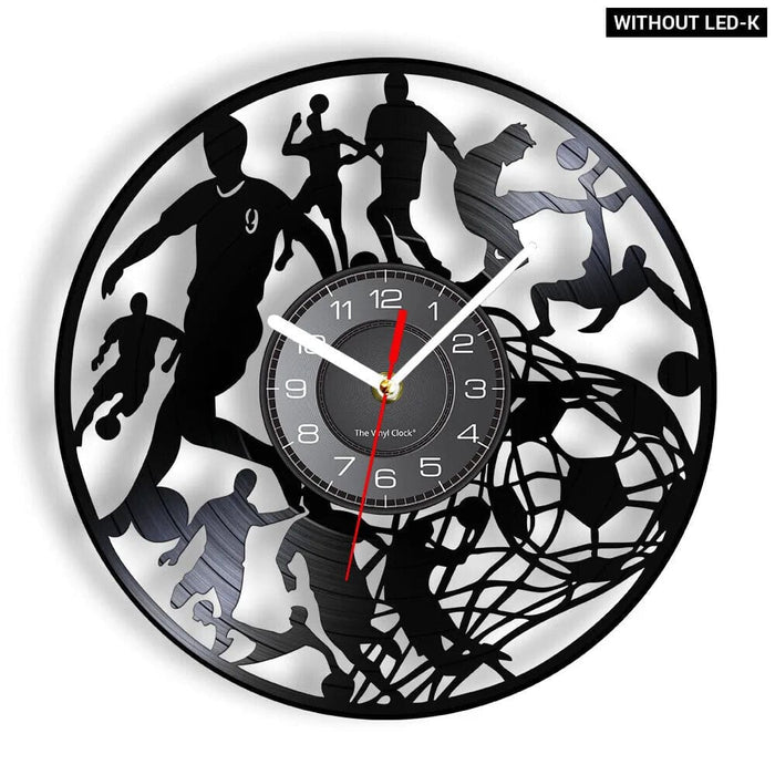 Football Players Vinyl Record Wall Clock