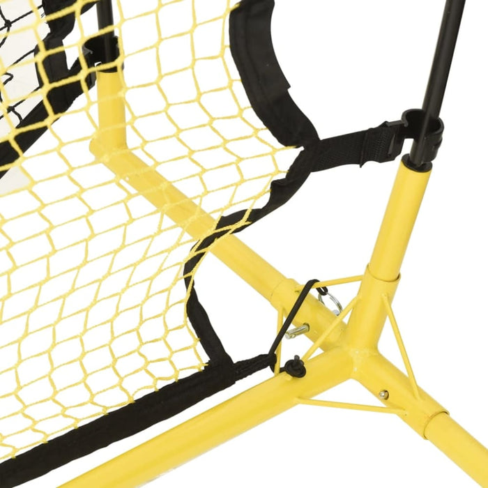 Football Rebounder Net Black and Yellow 183x85x120 Cm