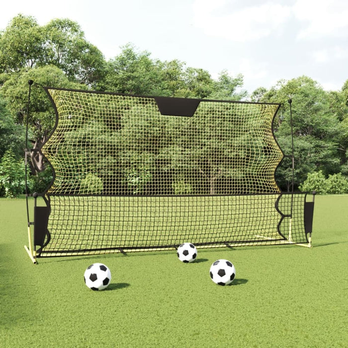 Football Rebounder Net Black and Yellow 183x85x120 Cm