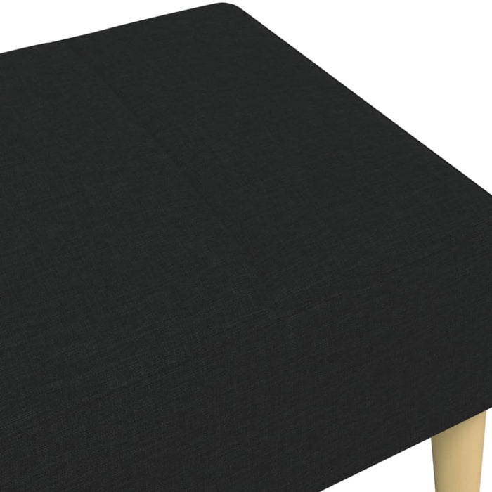 Footstool Black 77x55x31 Cm Fabric Abbitit
