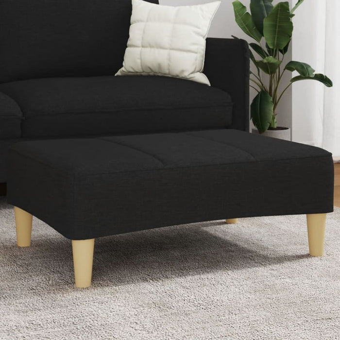 Footstool Black 77x55x31 Cm Fabric Abbitit