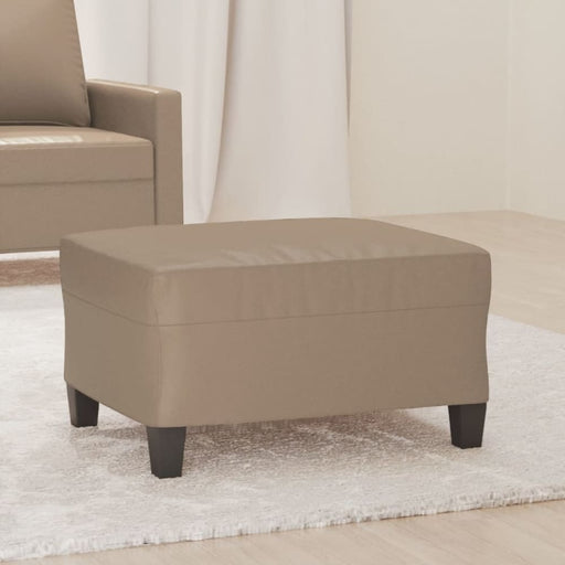 Footstool Cappuccino 70x55x41 Cm Faux Leather Taktlb