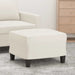 Footstool Cream 60x50x41 Cm Faux Leather Takttl