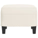 Footstool Cream 60x50x41 Cm Faux Leather Takttl