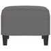 Footstool Dark Grey 60x50x41 Cm Microfibre Fabric Taktat