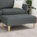 Footstool Dark Grey 77x55x31 Cm Fabric Abbitix