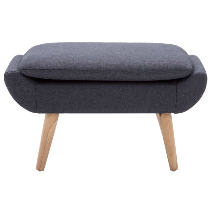 Footstool Fabric Upholstery 73x43x42 Cm Dark Grey Xalknk