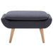 Footstool Fabric Upholstery 73x43x42 Cm Dark Grey Xalknk