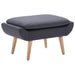 Footstool Fabric Upholstery 73x43x42 Cm Dark Grey Xalknk