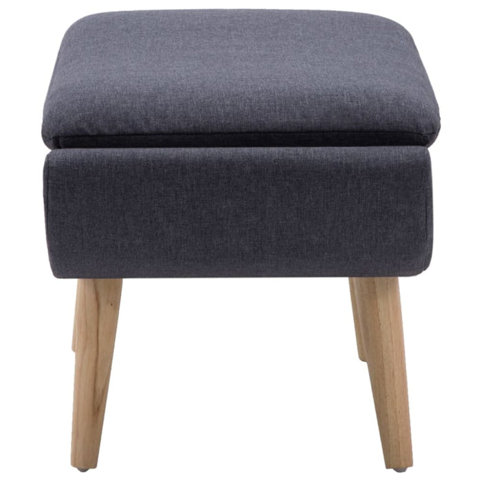 Footstool Fabric Upholstery 73x43x42 Cm Dark Grey Xalknk
