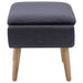 Footstool Fabric Upholstery 73x43x42 Cm Dark Grey Xalknk