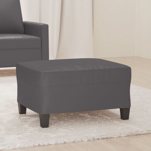 Footstool Grey 70x55x41 Cm Faux Leather Taktpn