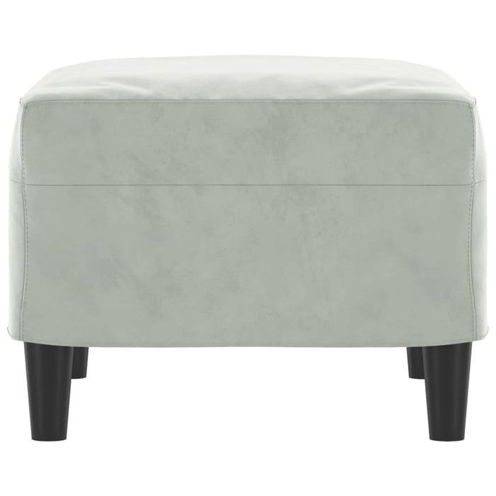 Footstool Light Grey 60x50x41 Cm Velvet Takxkt