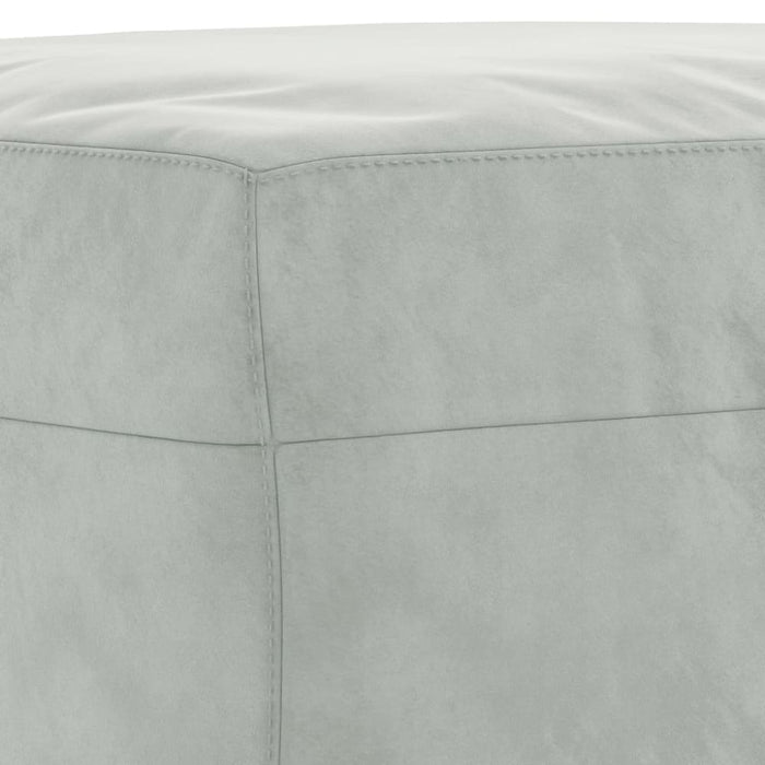 Footstool Light Grey 60x50x41 Cm Velvet Takxkt
