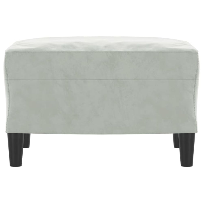 Footstool Light Grey 60x50x41 Cm Velvet Takxkt