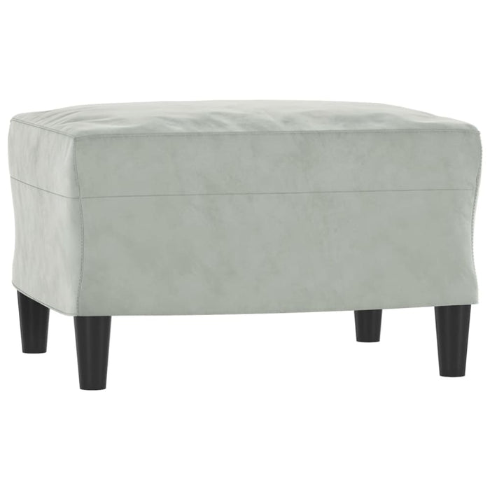 Footstool Light Grey 60x50x41 Cm Velvet Takxkt