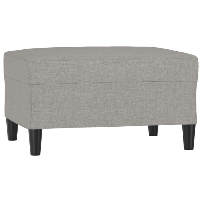 Footstool Light Grey 70x55x41 Cm Fabric Taktbt