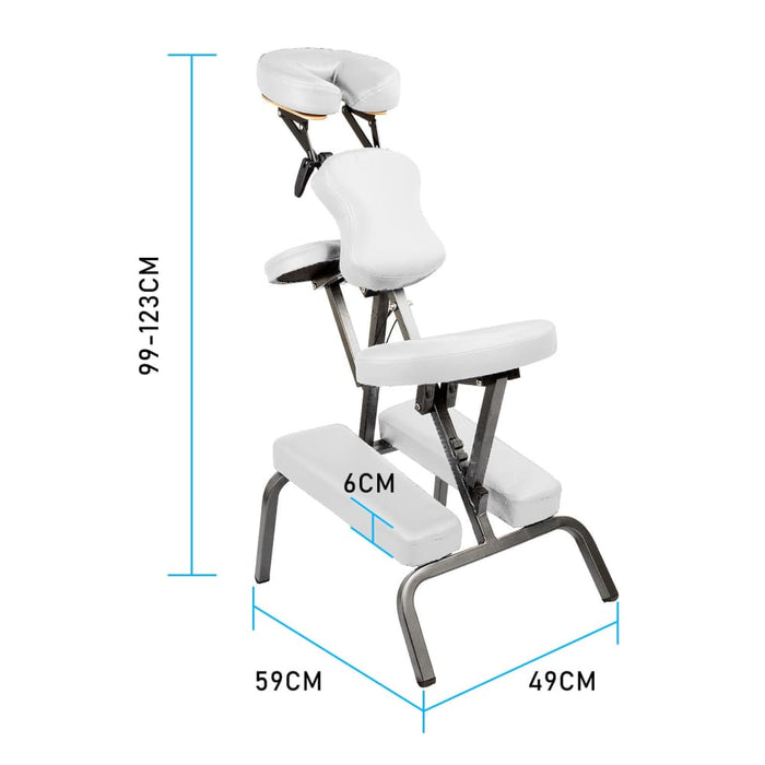 Forever Beauty White Portable Massage Foldable Chair Table