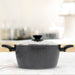 Forged Casserole With Lid Cookware Kitchen Black 24cm