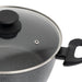 Forged Casserole With Lid Cookware Kitchen Black 24cm