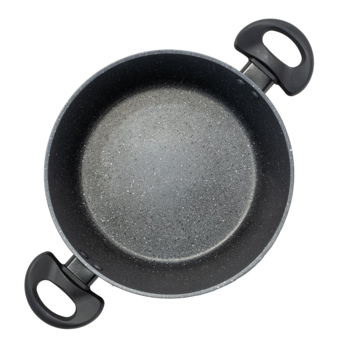 Forged Casserole With Lid Cookware Kitchen Black 24cm