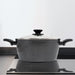 Forged Casserole With Lid Cookware Kitchen Black 24cm