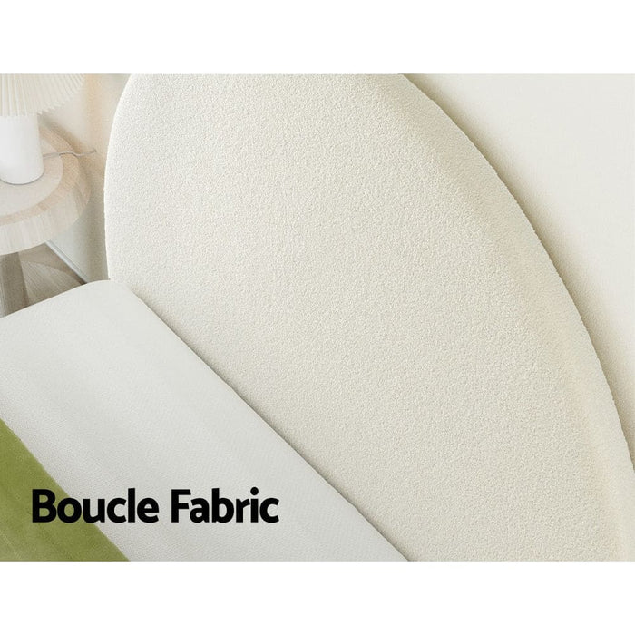Bed Frame Double Size Head Boucle Headboard Bedhead Base