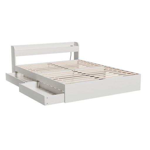 Bed Frame Double Size Mattress Base Wtih Charging Ports 2