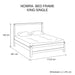 Bed Frame King Single Size in Solid Wood Veneered Acacia