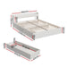Bed Frame Queen Size Mattress Base Wtih Charging Ports 2