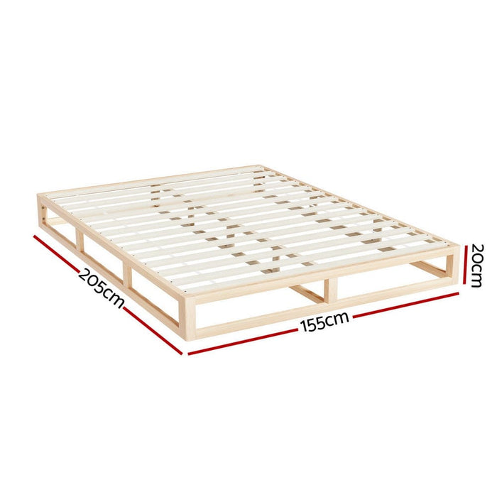 Bed Frame Queen Size Wooden Base Mattress Platform Timber