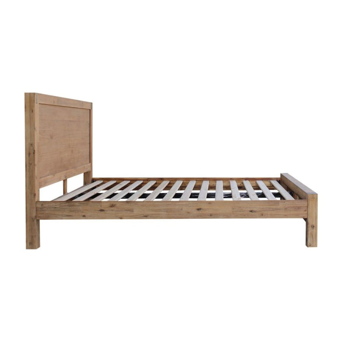 Bed Frame Single Size in Solid Wood Veneered Acacia Bedroom